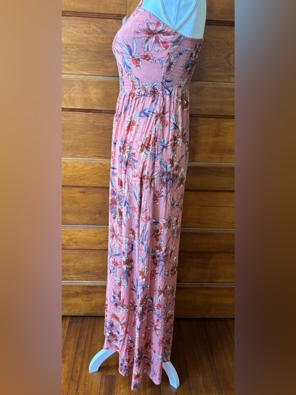 Free People "One Step Ahead" floral print halter neck maxi dress - Picture 3 of 11